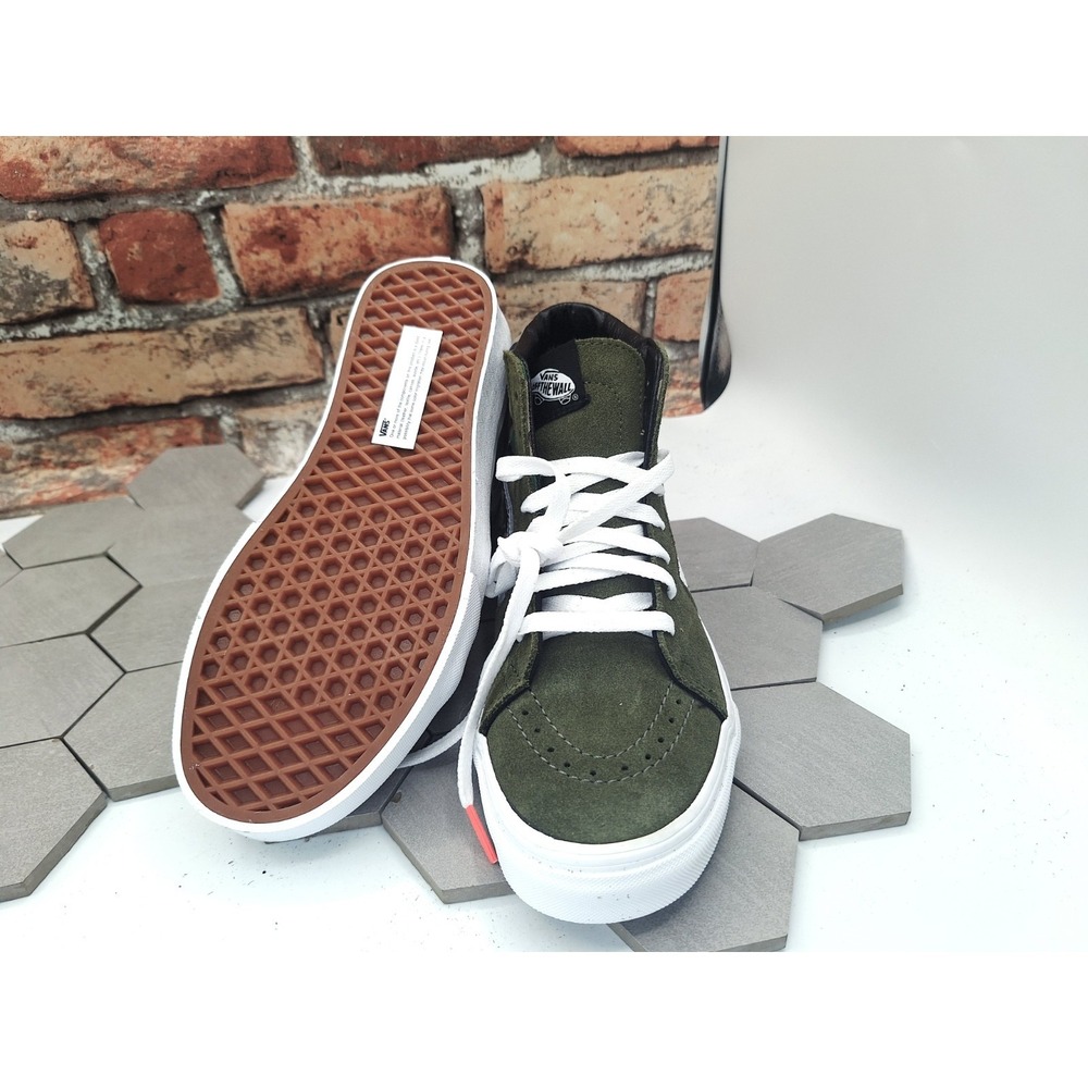 New Vans Sk8-Hi Camo Olive Green High Top Mens 6.5 / Women 8 / Kids 6.5 GS - Picture 6 of 10